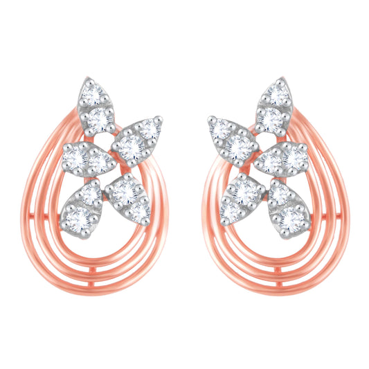 Diamond Earring for her in Rose Gold DER23945