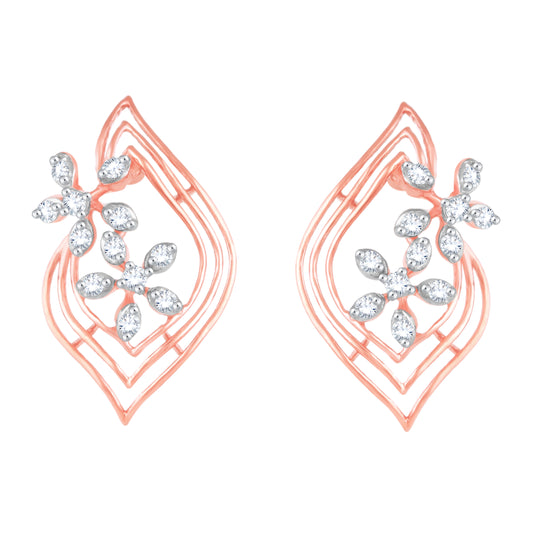 Diamond Earring for her in Rose Gold DER23946