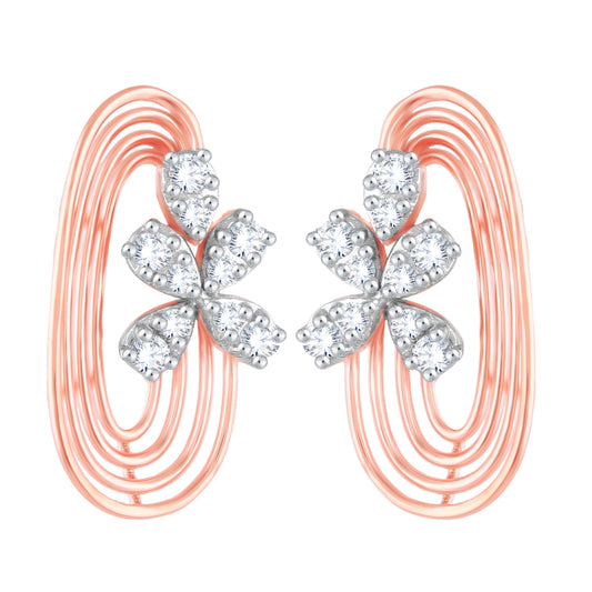 Diamond Earring for her in Rose Gold DER23947