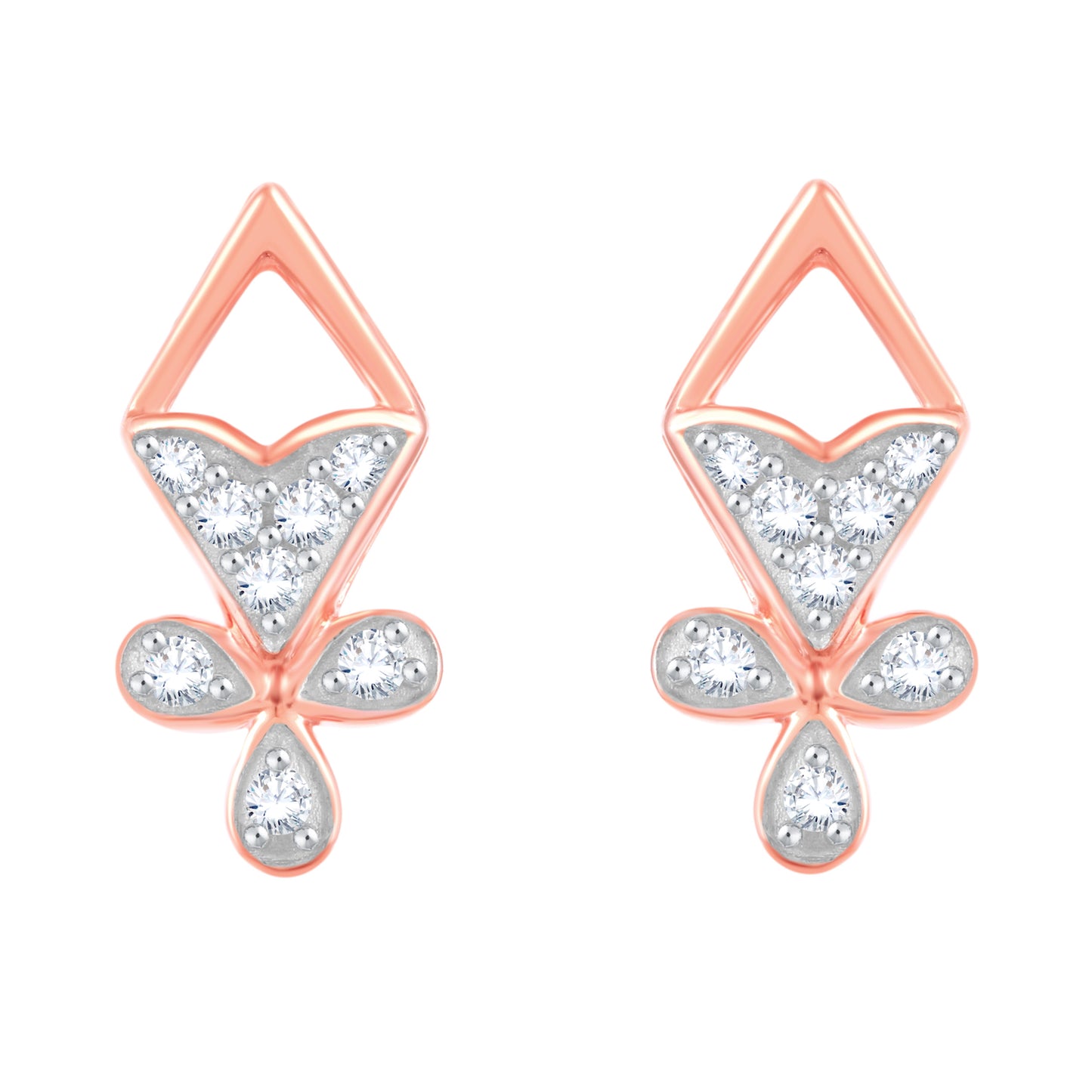 Diamond Earring for her in Rose Gold DER23948