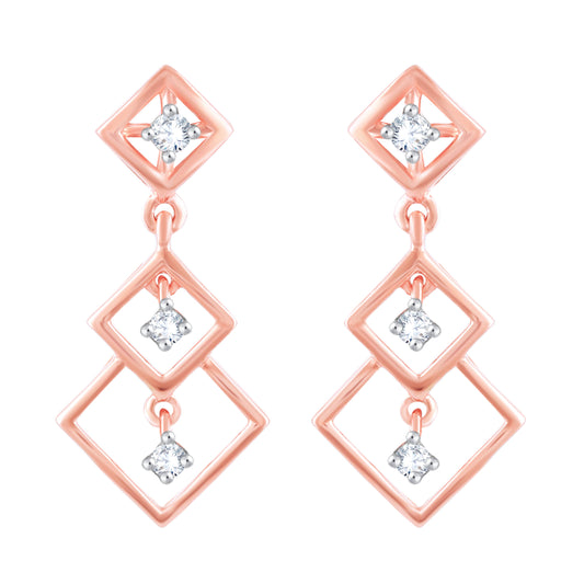 Diamond Earring for her in Rose Gold DER23949