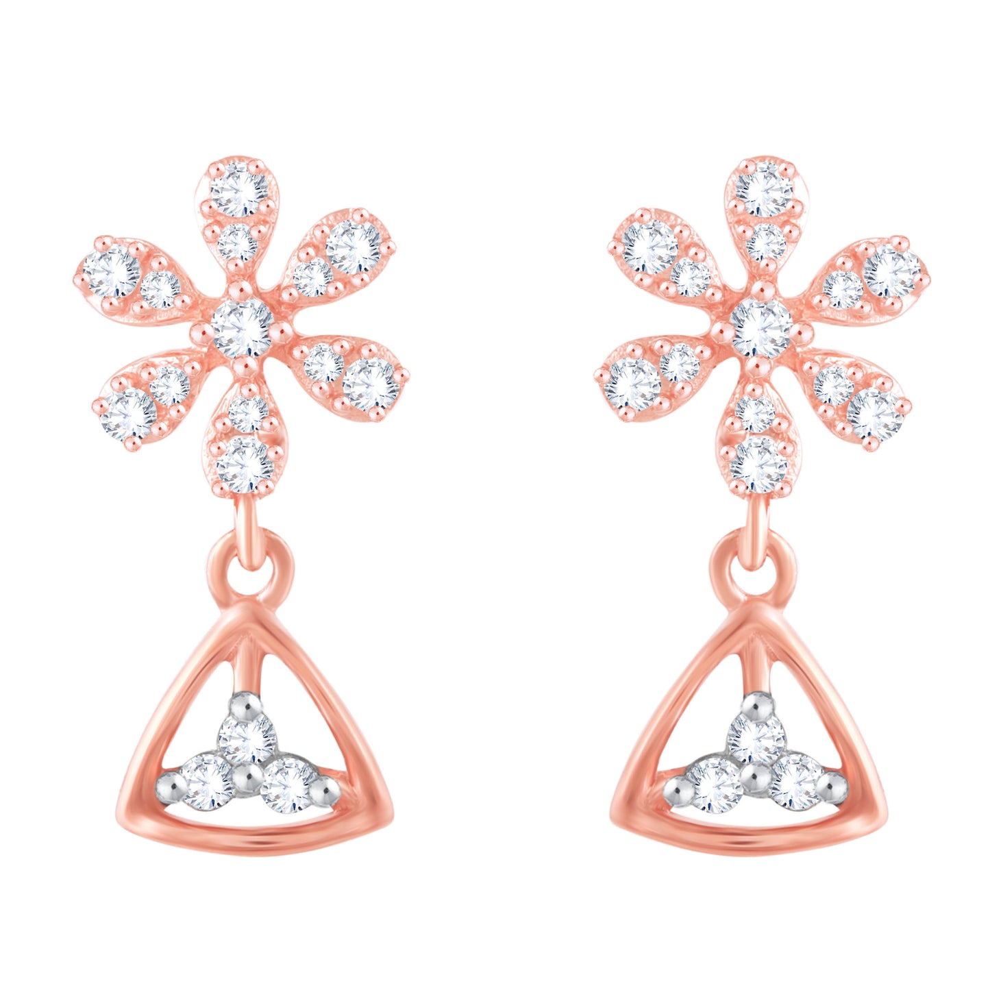 Diamond Earring for her in Rose Gold DER23955