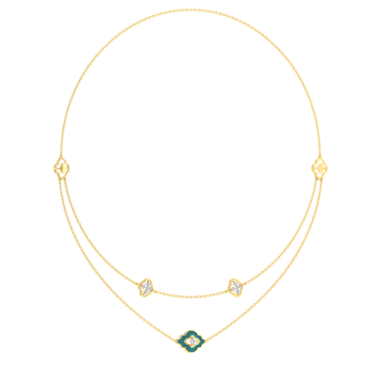 Banu 2 Liner Diamond Necklace