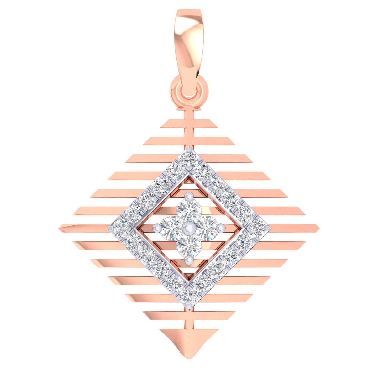 Yuliana Square Diamond Pendant