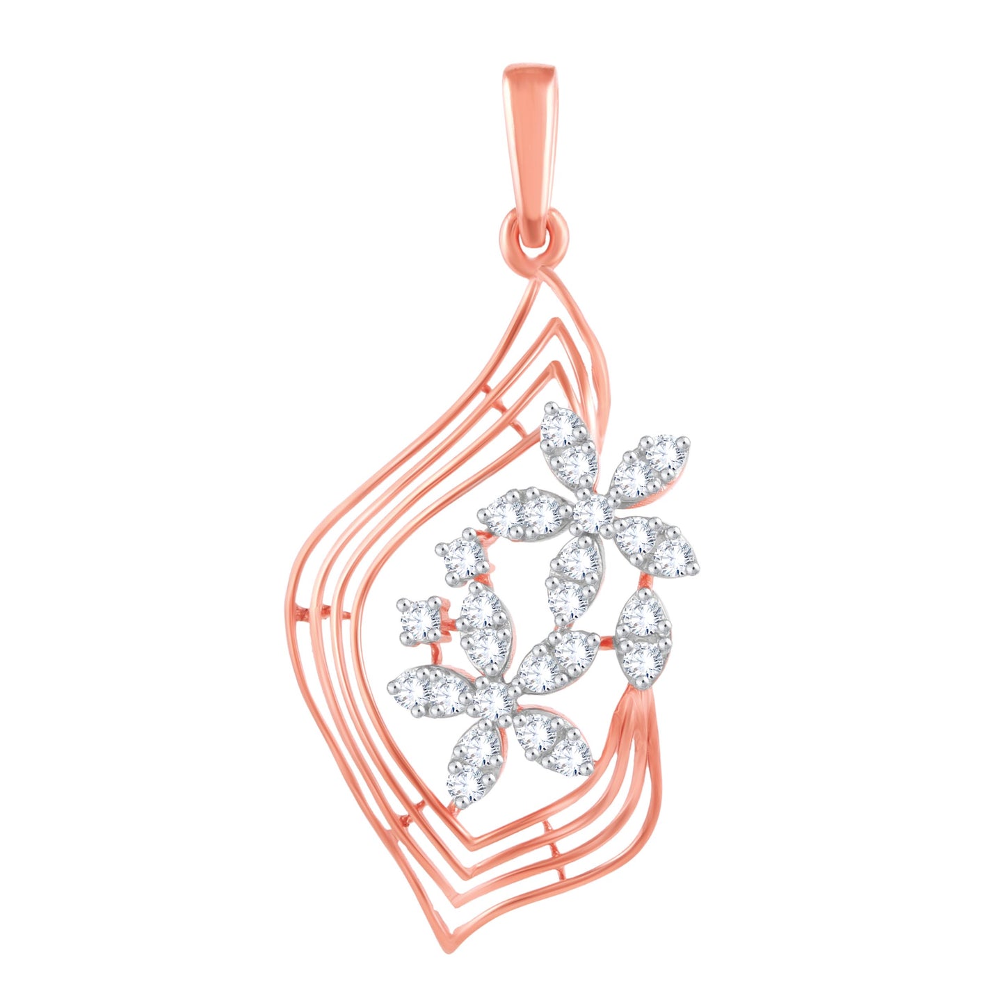 Diamond Pendant for her in Rose Gold DPD22182