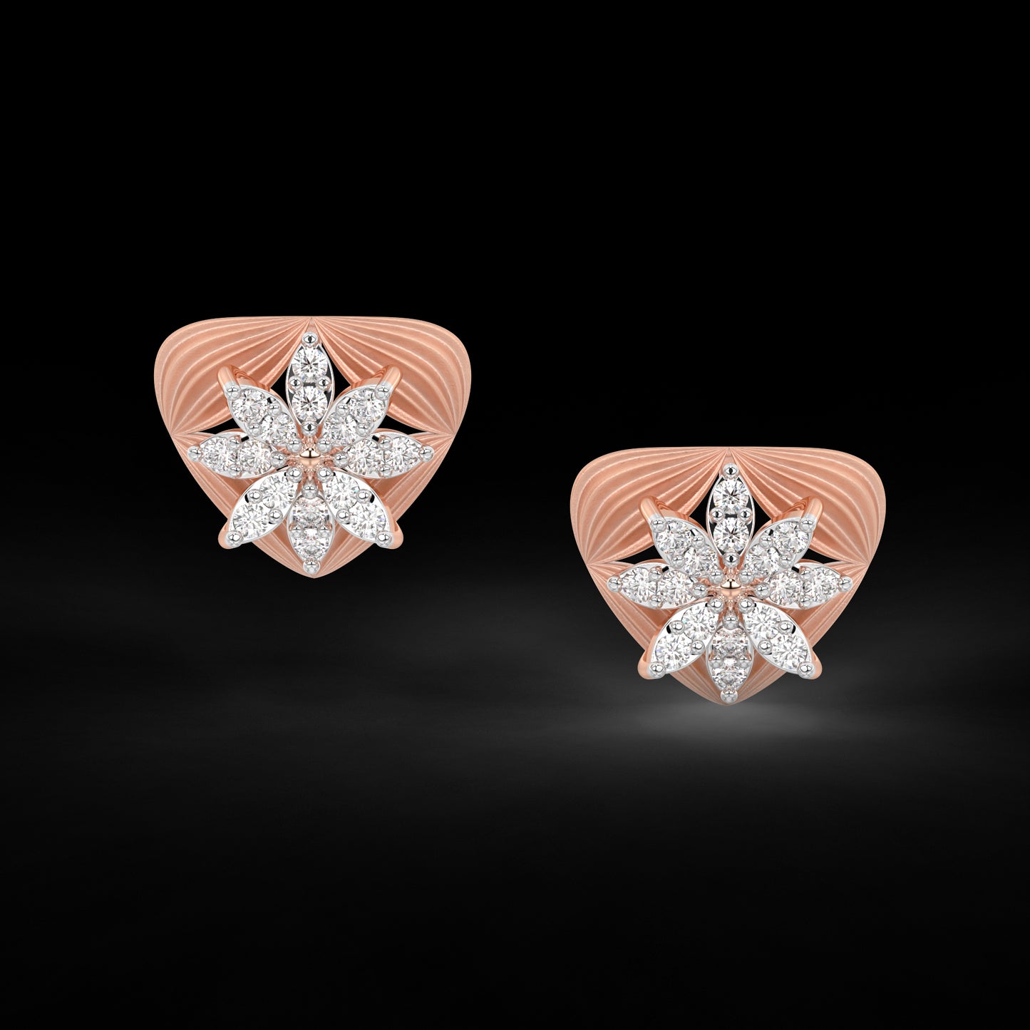 Diamond Pendant Set for her in Rose Gold DPE22002