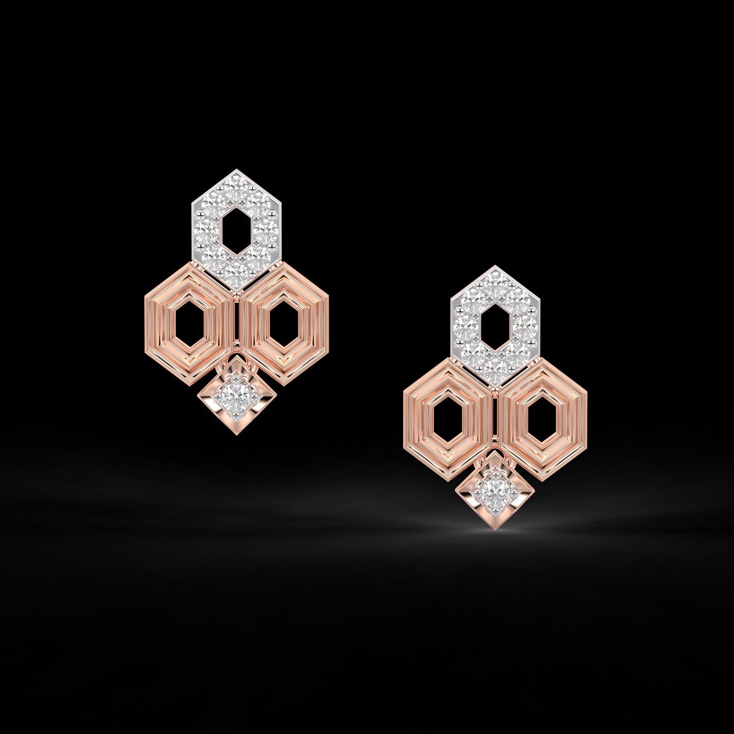 Diamond Pendant Set for her in Rose Gold DPE22008