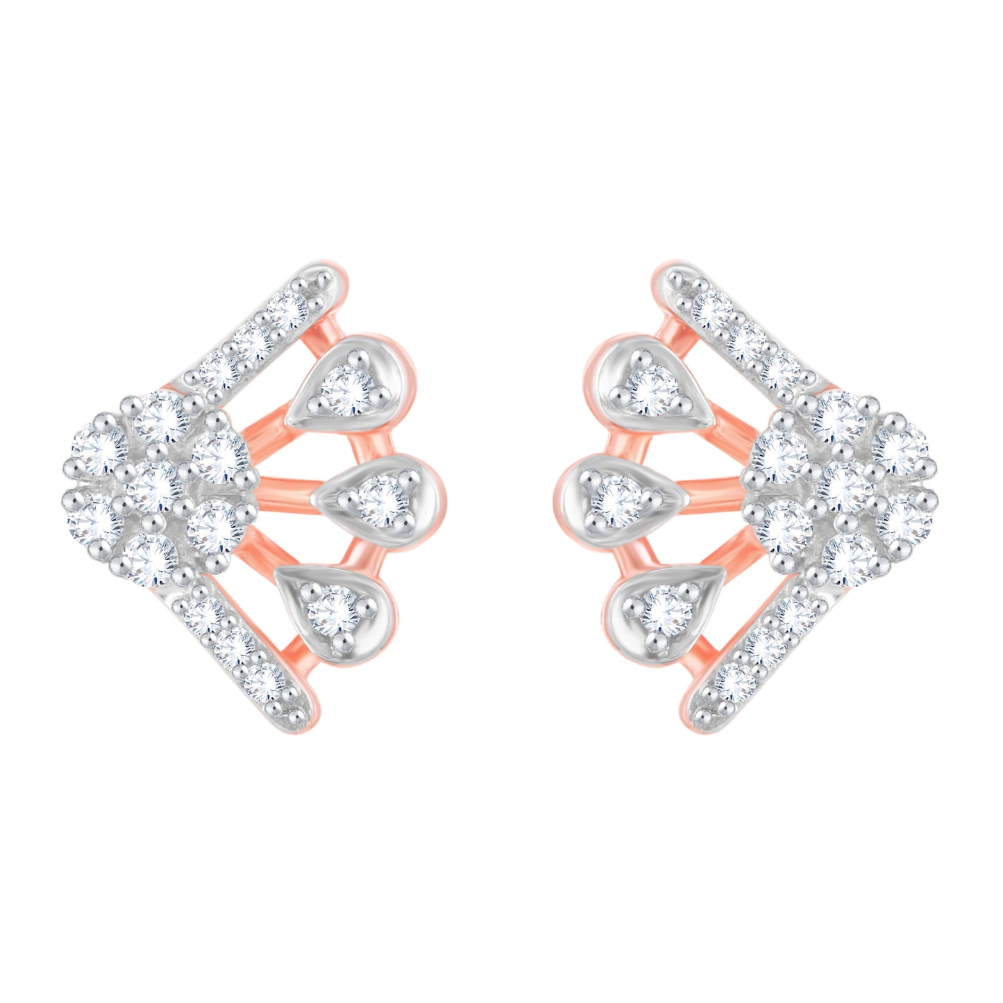 Diamond Earring for her in Rose Gold DPE23007