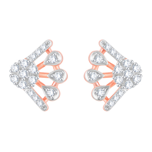 Diamond Earring for her in Rose Gold DPE23007