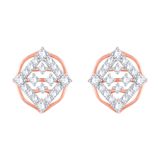 Diamond Earring for her in Rose Gold DPE23008