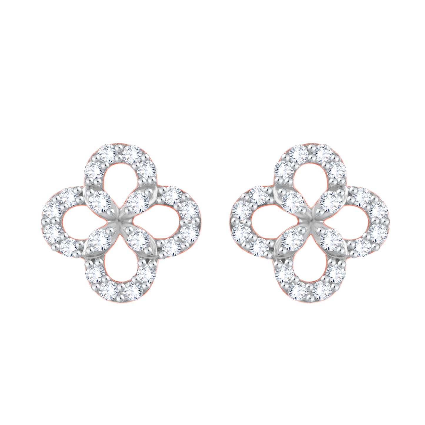 Diamond Earring for her in Rose Gold DPE23011