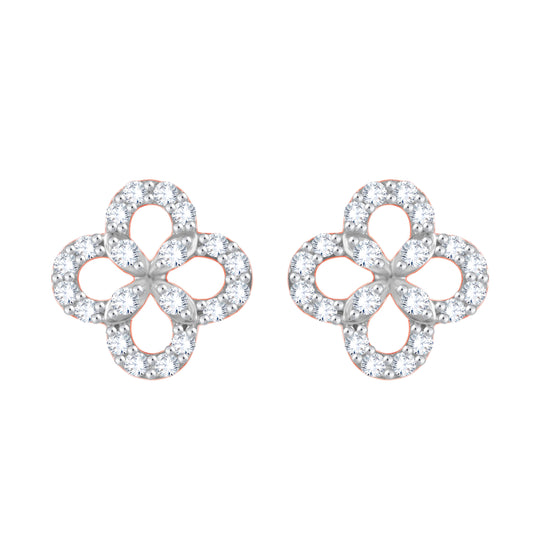 Diamond Earring for her in Rose Gold DPE23011