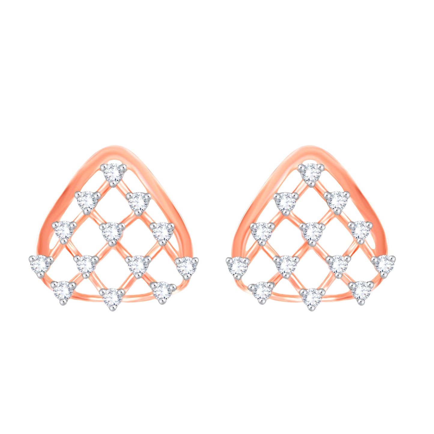 Diamond Earring for her in Rose Gold DPE23018