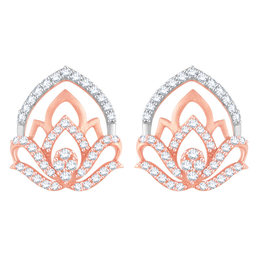 Diamond Earring for her in Rose Gold DPE23023