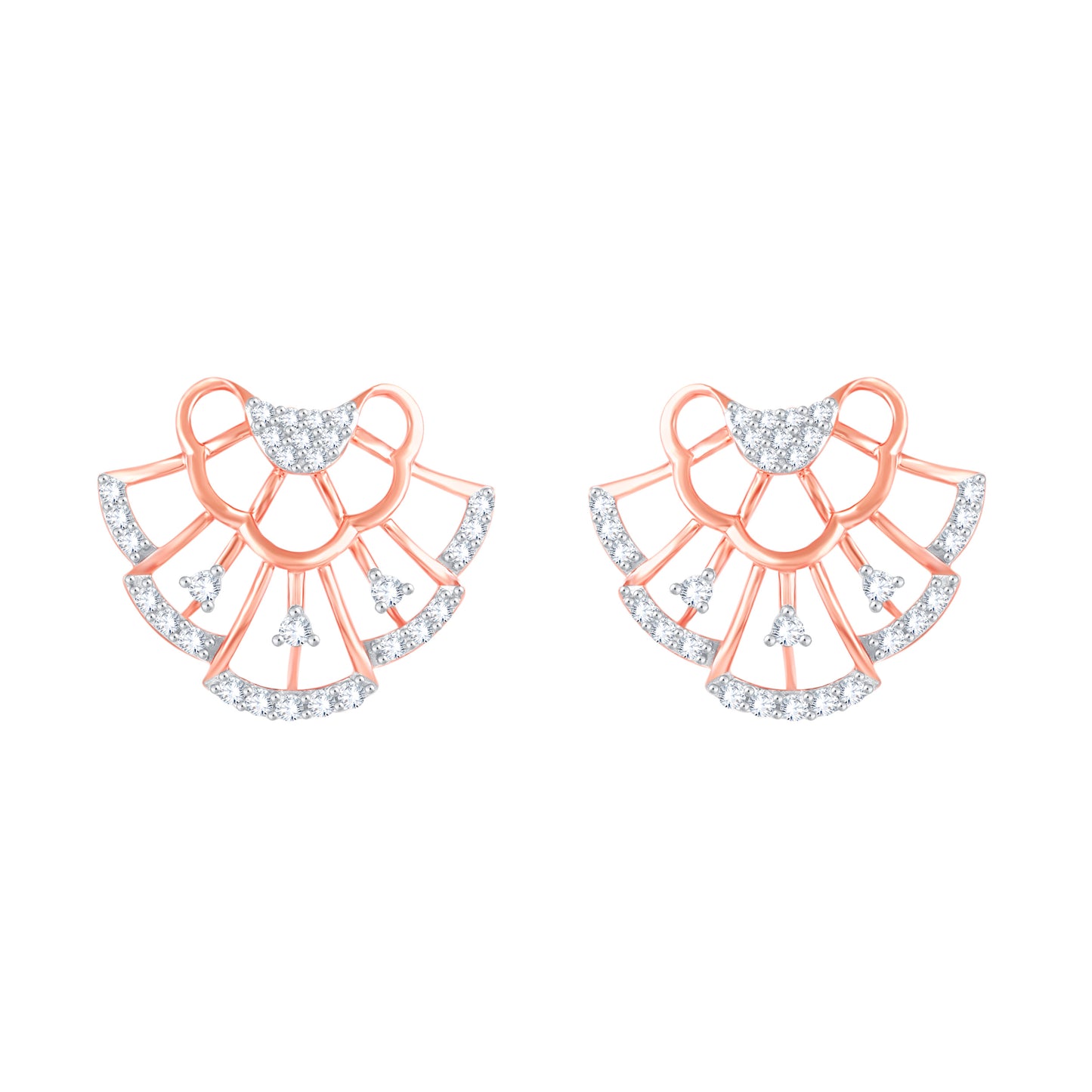 Diamond Earring for her in Rose Gold DPE23024