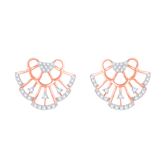 Diamond Earring for her in Rose Gold DPE23024