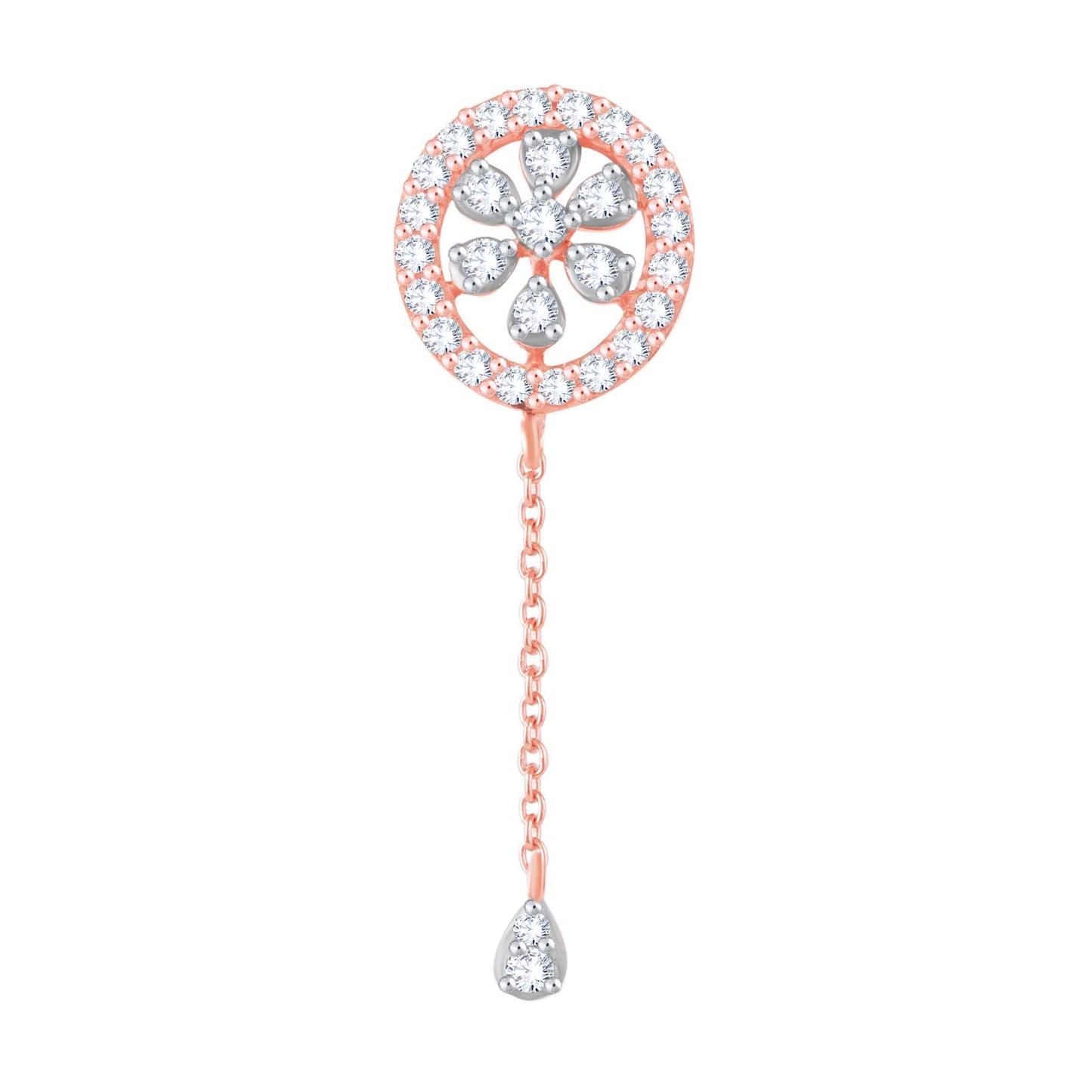 Diamond Earring for her in Rose Gold DPE23025