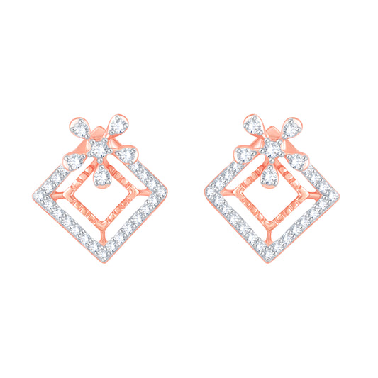 Diamond Earring for her in Rose Gold DPE23026