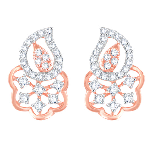 Diamond Earring for her in Rose Gold DPE23031