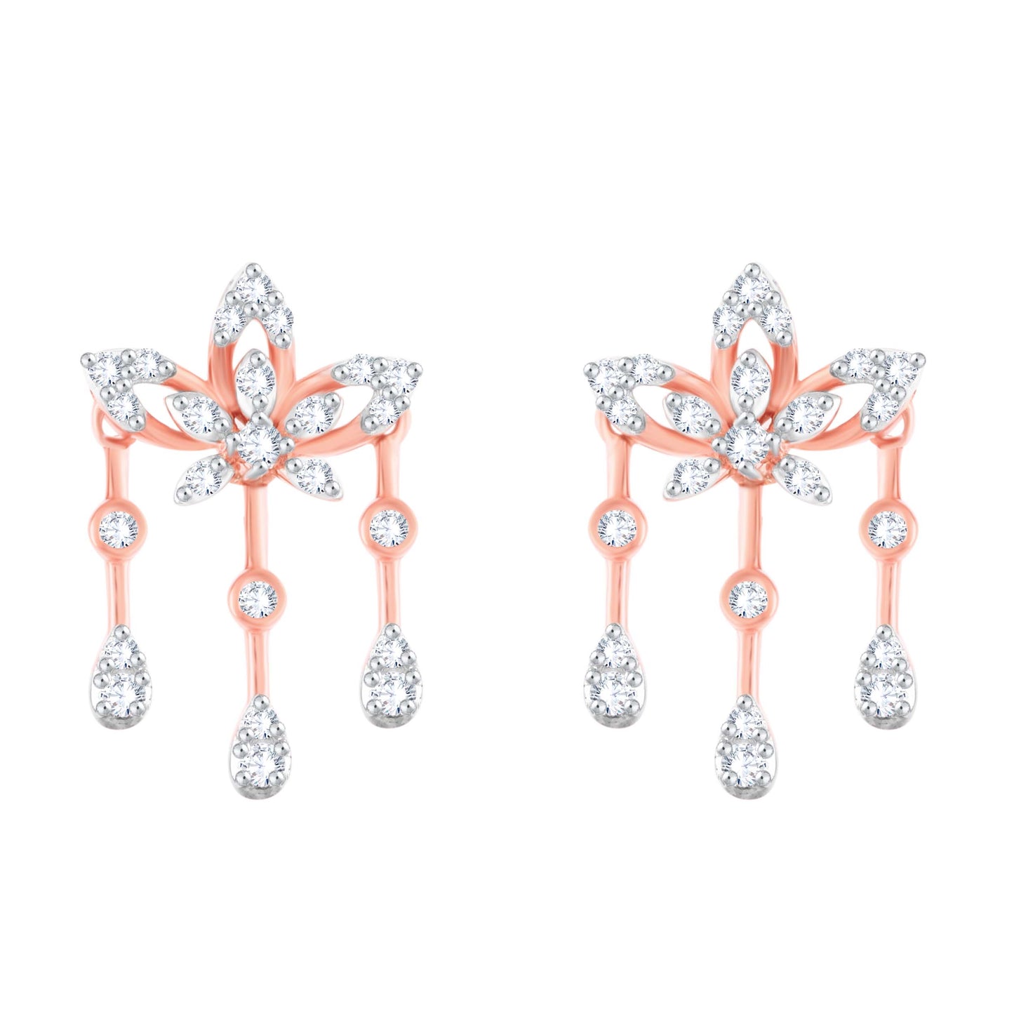 Diamond Earring for her in Rose Gold DPE23032