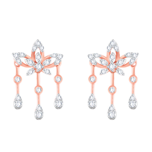 Diamond Earring for her in Rose Gold DPE23032