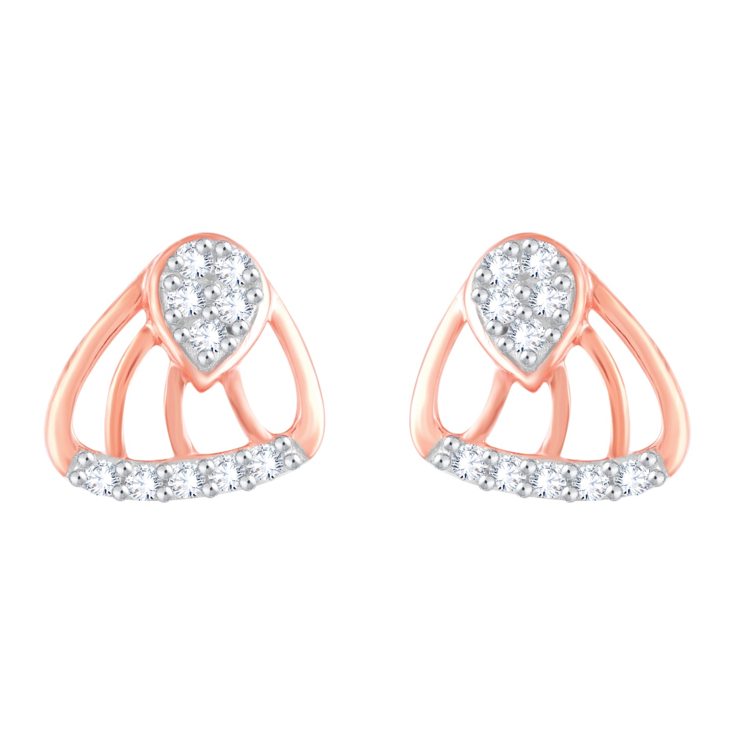 Diamond Earring for her in Rose Gold DPE23034