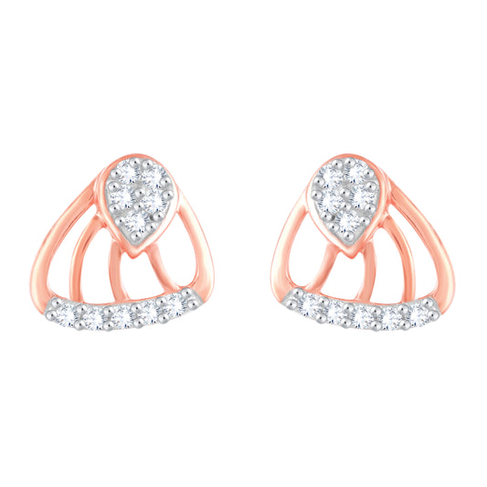 Diamond Earring for her in Rose Gold DPE23034