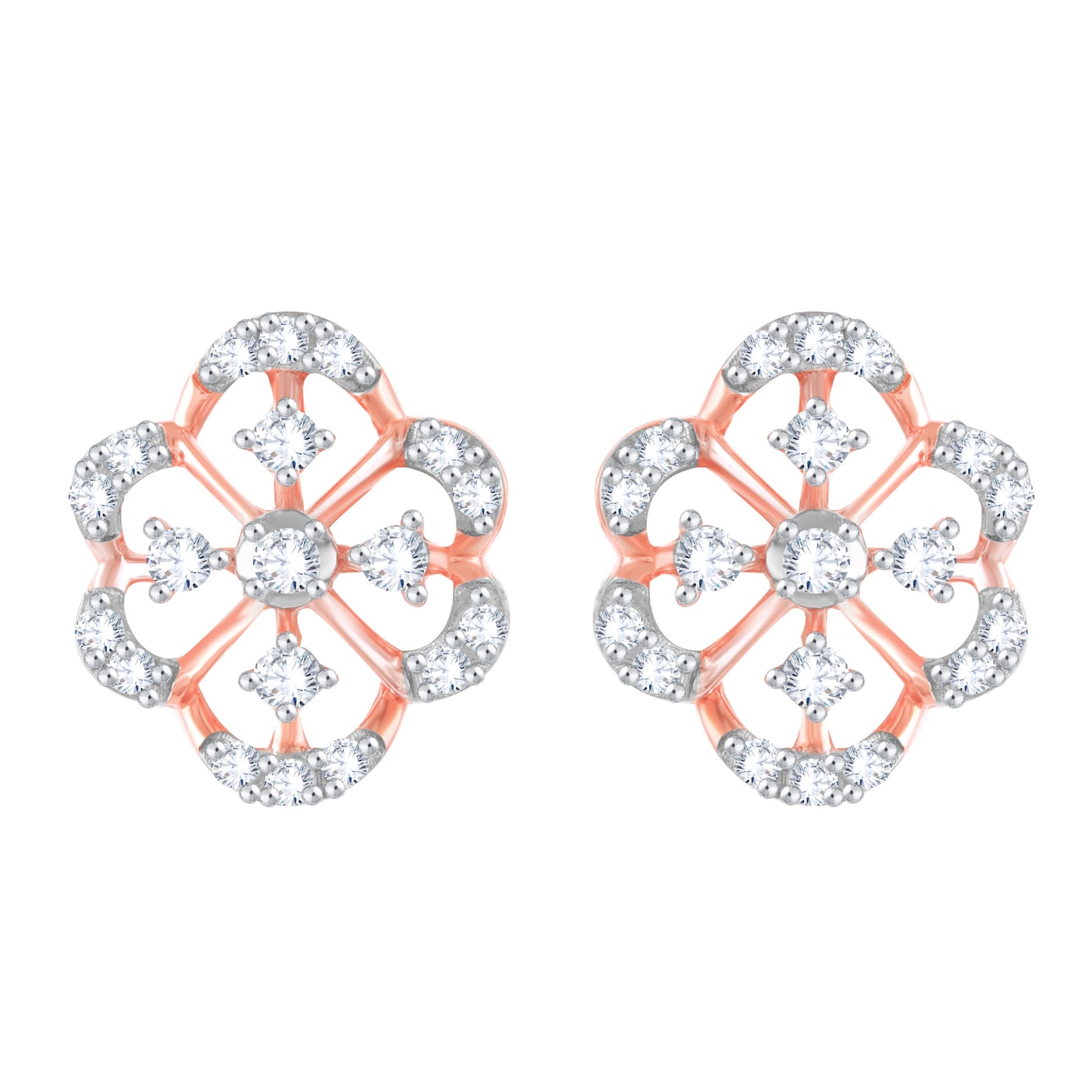 Diamond Earring for her in Rose Gold DPE23040