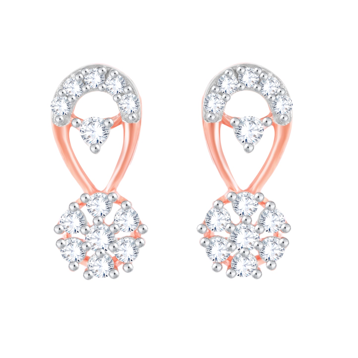 Diamond Earring for her in Rose Gold DPE23042