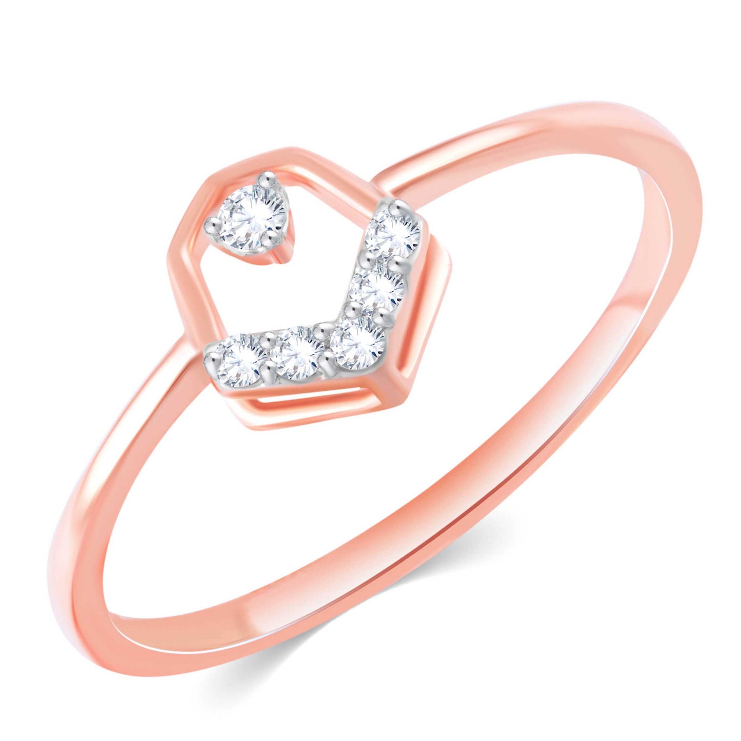 Diamond Ring for her in Rose Gold DPR23006