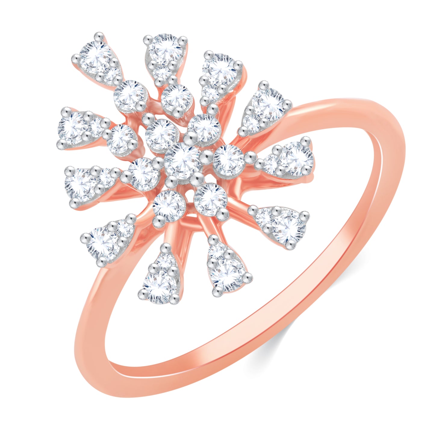 Diamond Ring for her in Rose Gold DPR23010