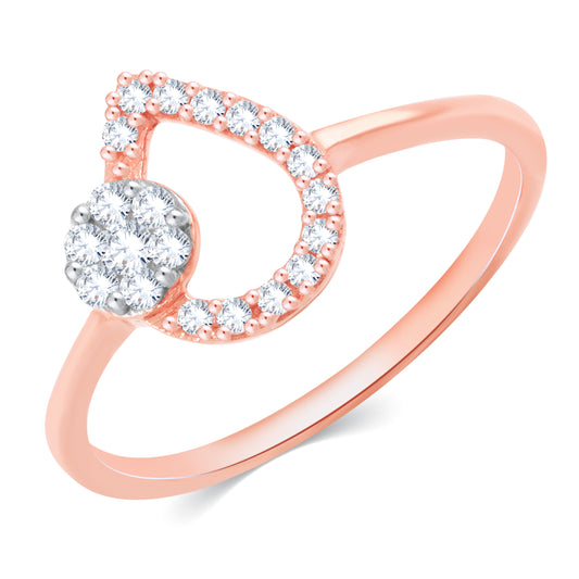 Diamond Ring for her in Rose Gold DPR23021