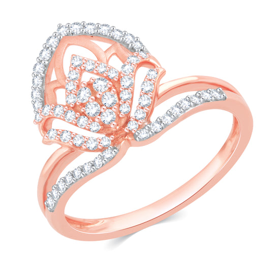 Diamond Ring for her in Rose Gold DPR23023