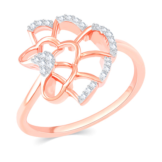 Diamond Ring for her in Rose Gold DPR23024