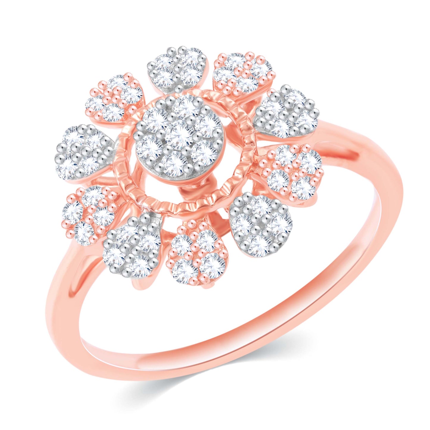 Diamond Ring for her in Rose Gold DPR23035