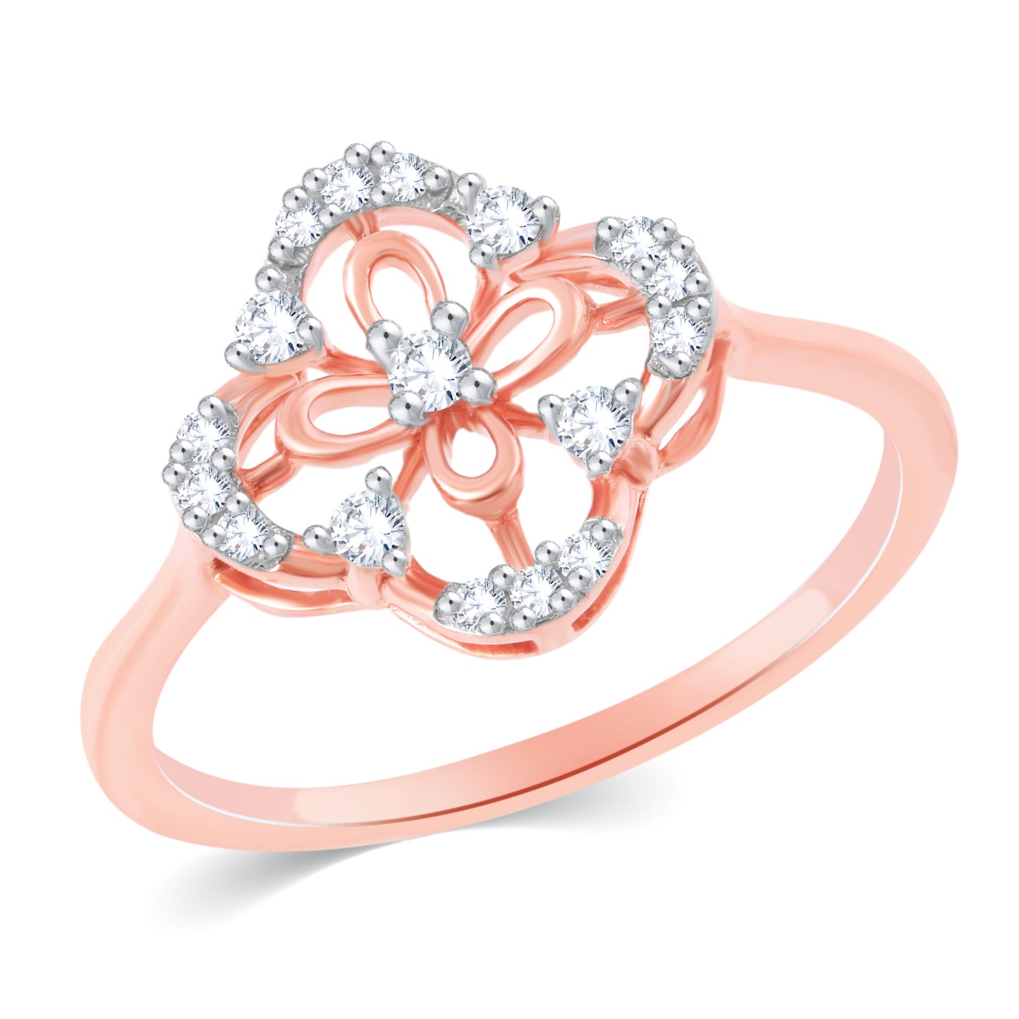 Diamond Ring for her in Rose Gold DPR23039