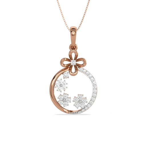 Florence Floral Diamond Pendant