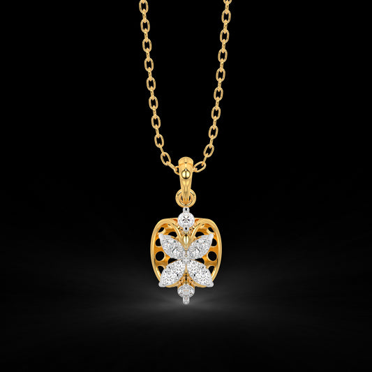 Diamond Pendant Set for her in Yellow Gold DPS22004