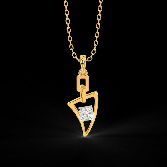 Diamond Pendant Set for her in Yellow Gold DPS22010