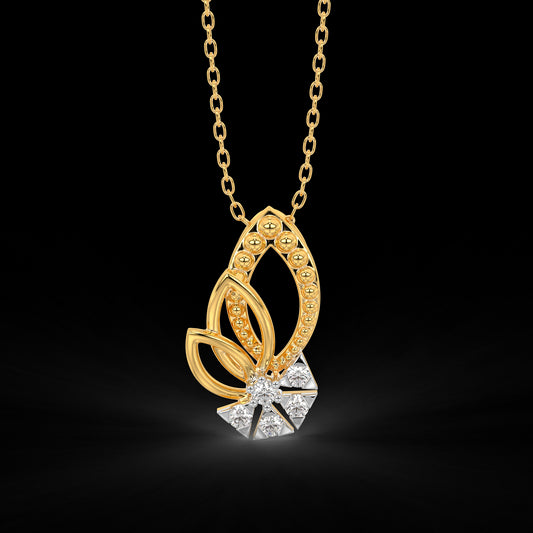 Diamond Pendant Set for her in Yellow Gold DPS22012