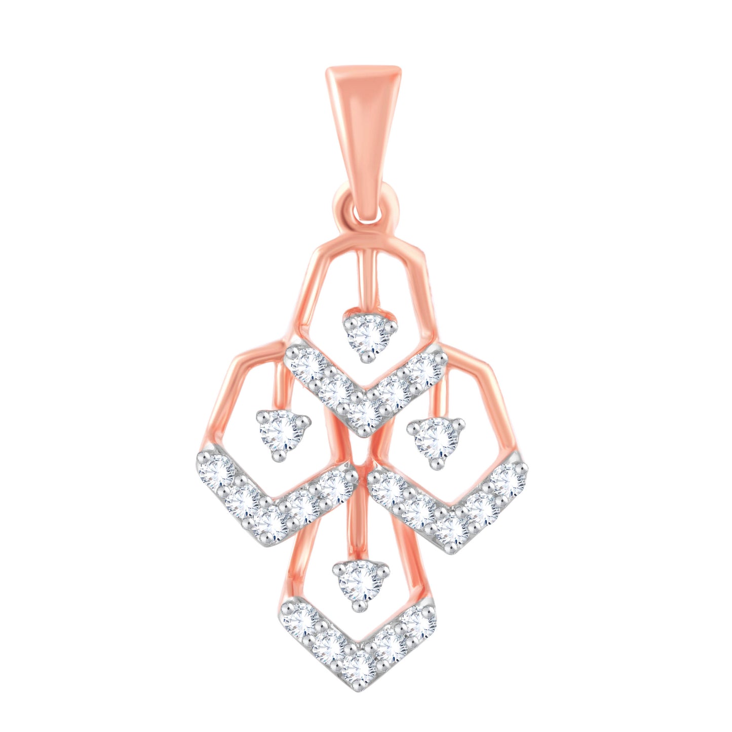 Diamond Pendant for her in Rose Gold DPS23006