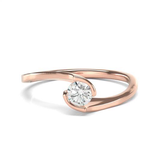 Rivka Swirl Solitaire Ring