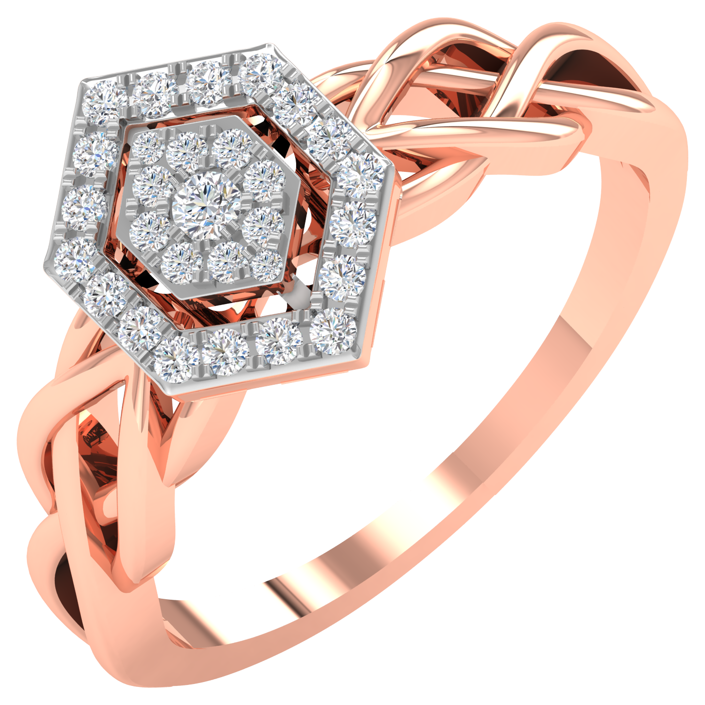 Noemie Hexagon Diamond Ring