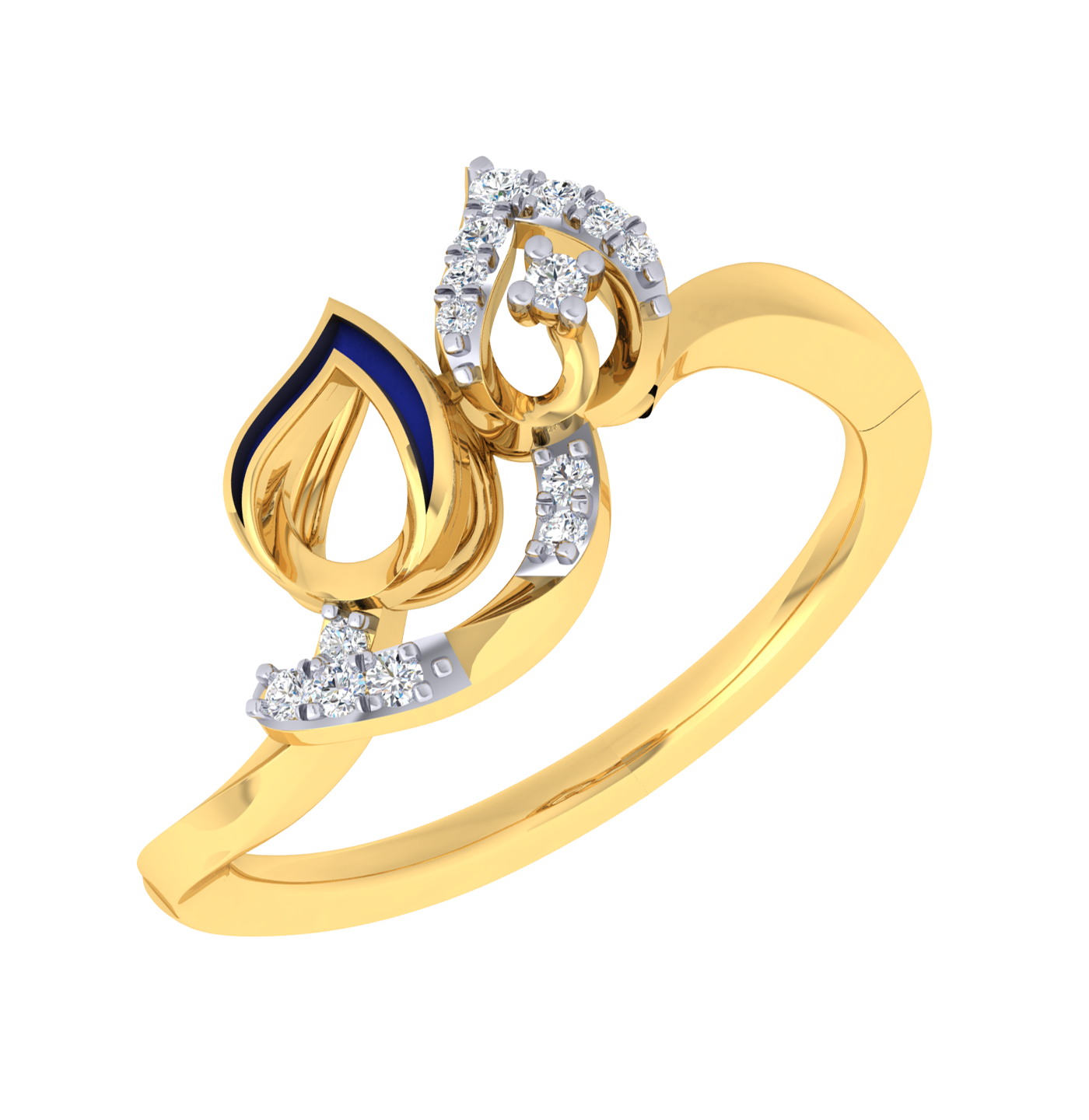 Blaze Leaf Diamond Ring