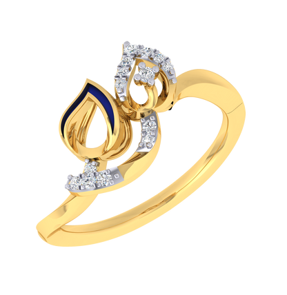 Blaze Leaf Diamond Ring