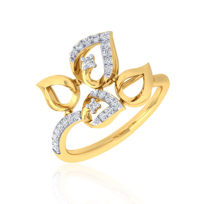 Nyra Leaf Diamond Ring