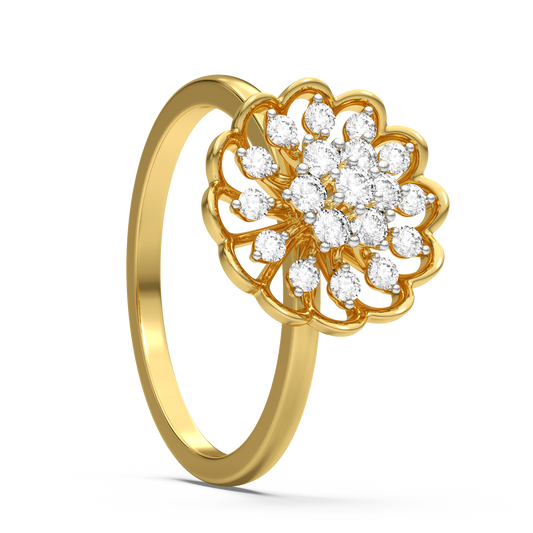 Rosetta Flower Diamond Ring