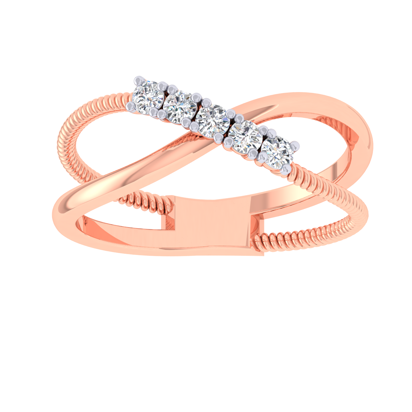 Prisha Criss Cross Diamond Ring