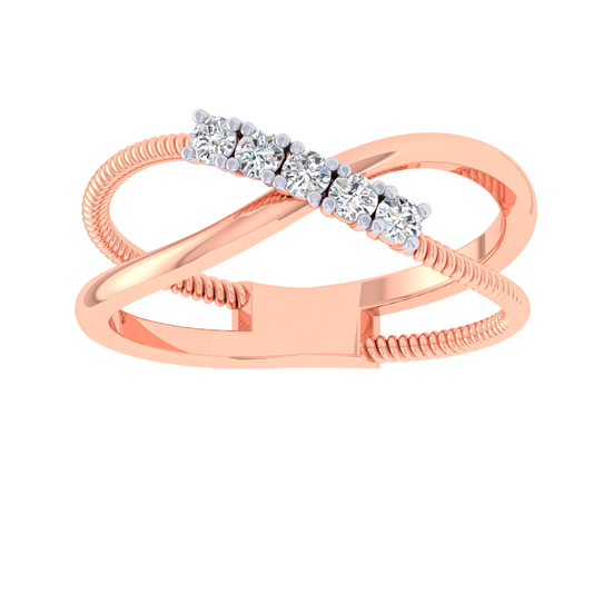 Prisha Criss Cross Diamond Ring