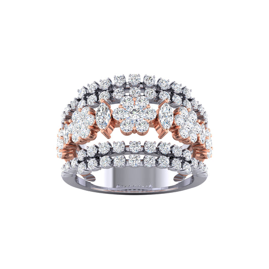 Layne Two Tone Diamond Cocktail Ring